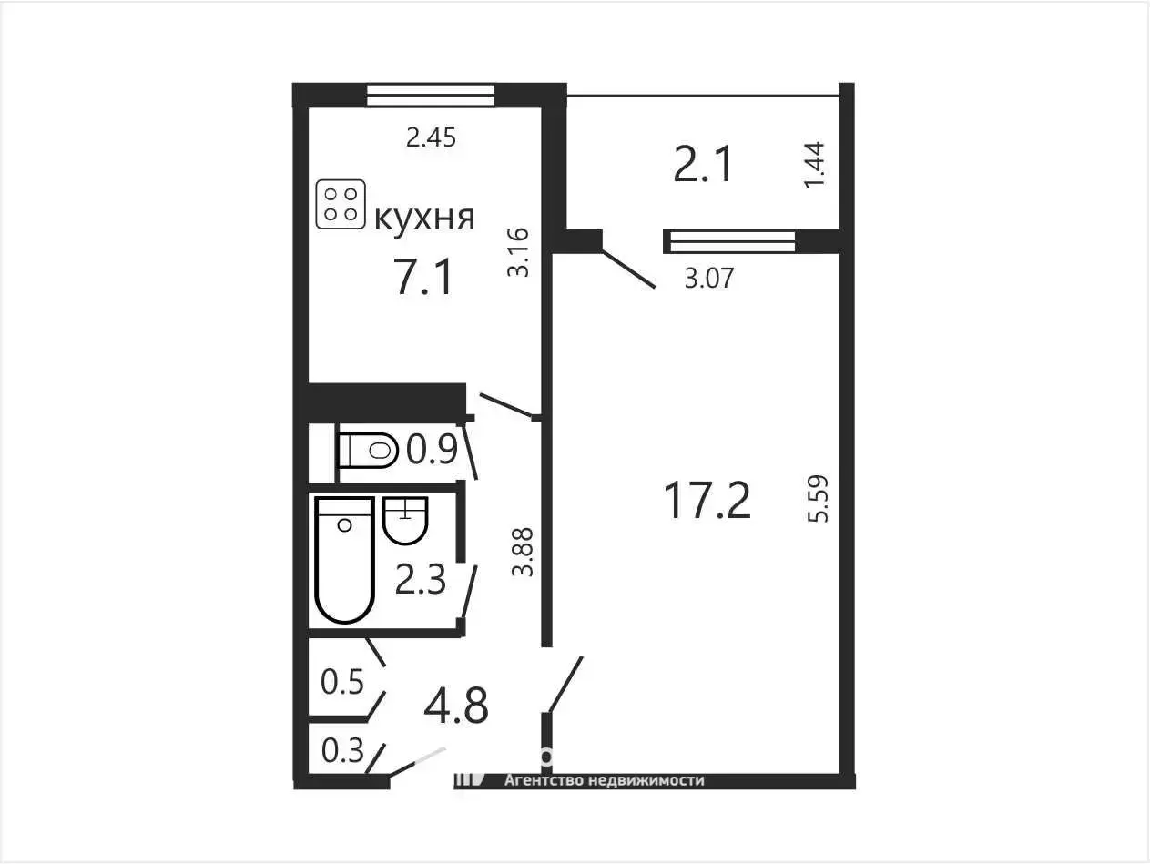 Купить 1-комнатную квартиру в Минске, ул. Слободская, д. 55 - фото 2