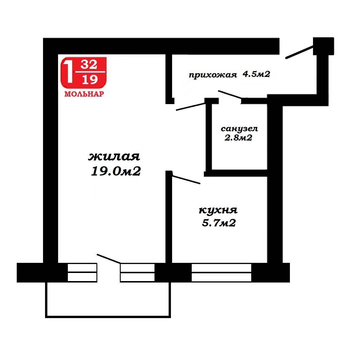 Продажа 1-комнатной квартиры в Минске, ул. Орловская, д. 3, 51500 USD, код: 985866 - фото 1