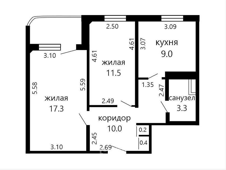 Продажа 2-комнатной квартиры в Минске, ул. Жуковского, д. 29, 105000 USD, код: 1101965 - фото 2