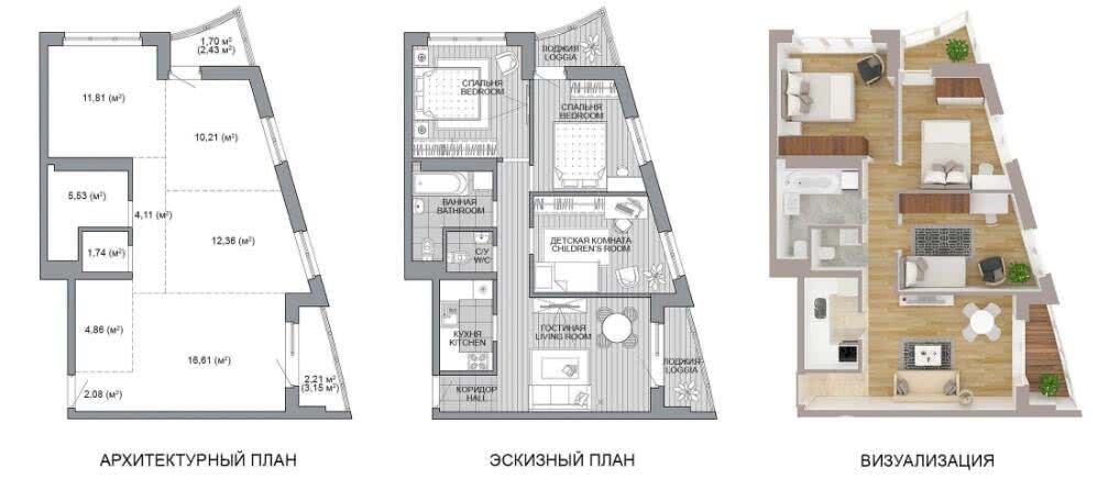 Купить 4-комнатную квартиру в Минске, ул. Игоря Лученка, д. 12/4, 93053 EUR, код: 1022339 - фото 3