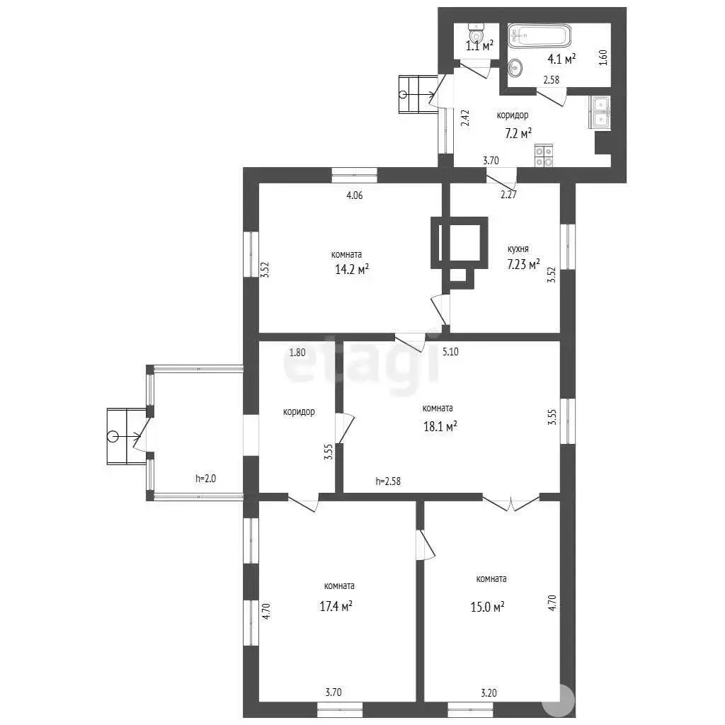 Стоимость продажи коттеджа, Волковыск, ул. Воля