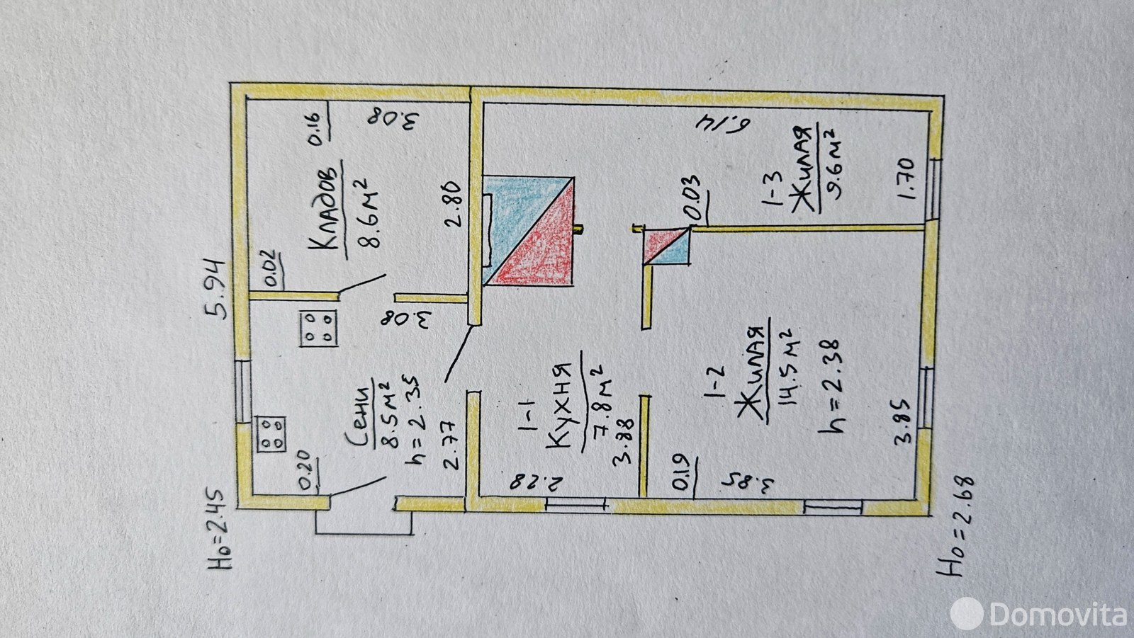 коттедж, Омговичи, ул. Центральная, стоимость продажи 13 000 р.