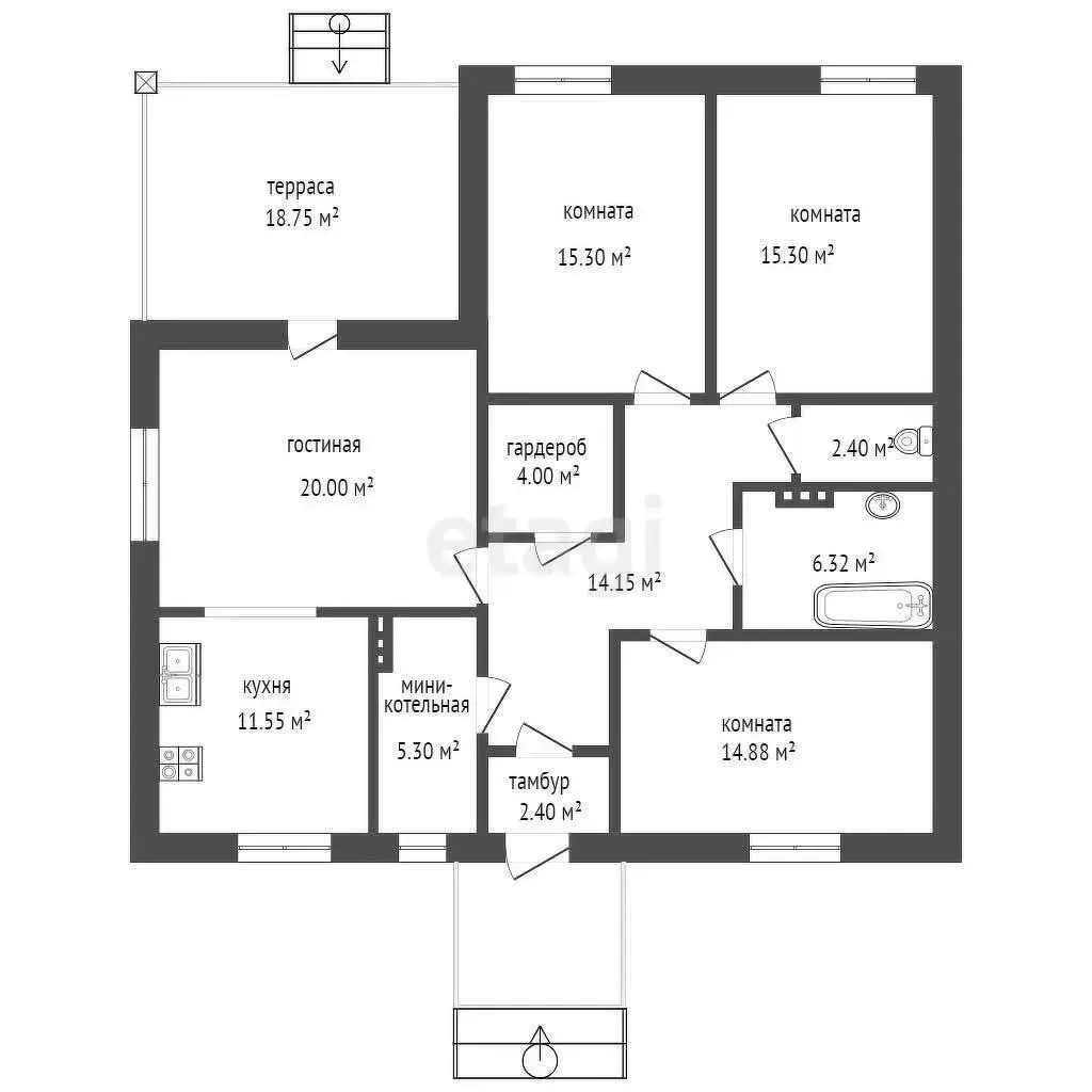 коттедж, Рахманьки, ул. Цветочная 