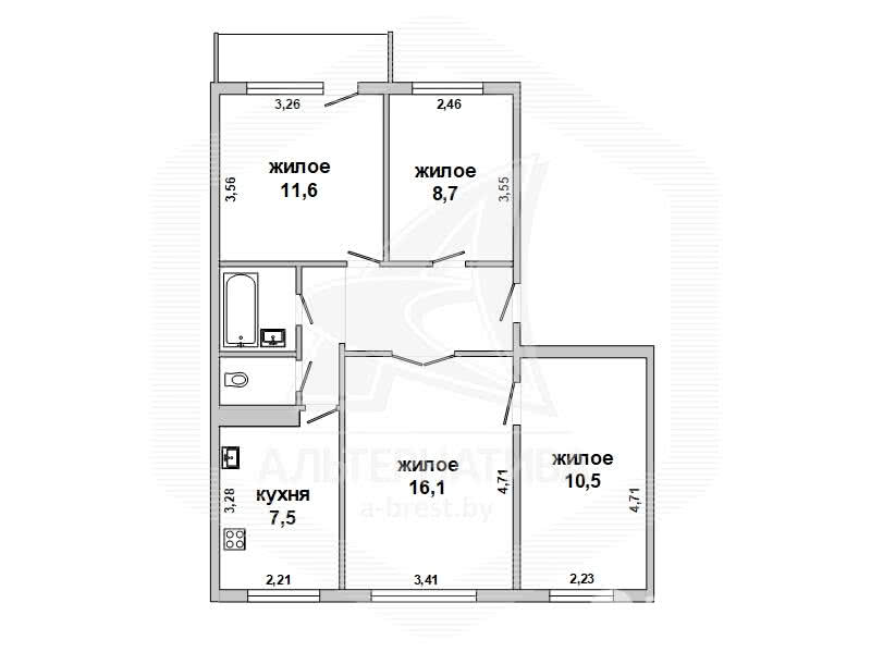Продажа 4-комнатной квартиры в Малорите, , 26850 USD, код: 929103 - фото 2