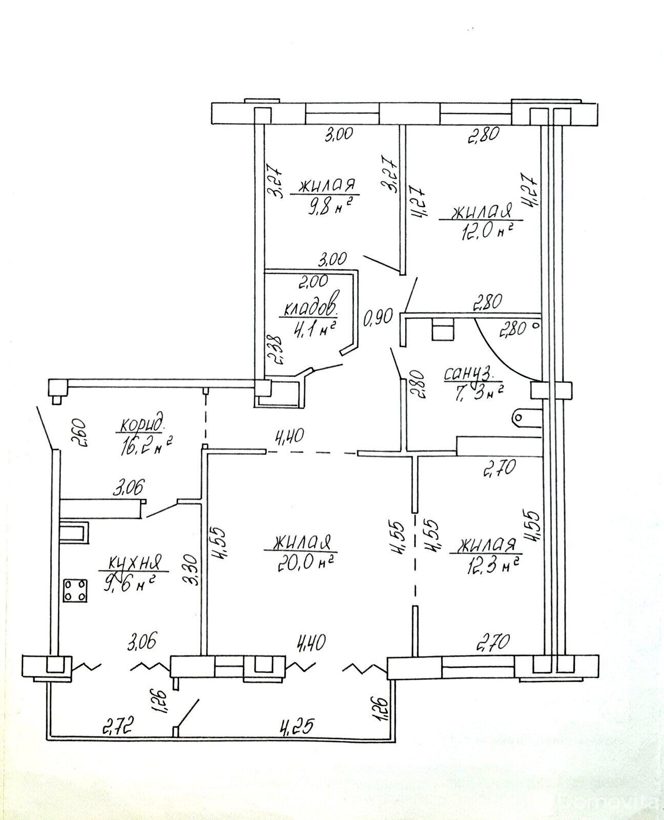 Купить 4-комнатную квартиру в Минске, ул. Тимошенко, д. 12, 142000 USD, код: 962924 - фото 2