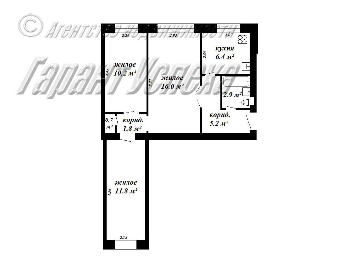 Продажа 3-комнатной квартиры в Бресте, пр-т Машерова, 69000 USD, код: 939997 - фото 3