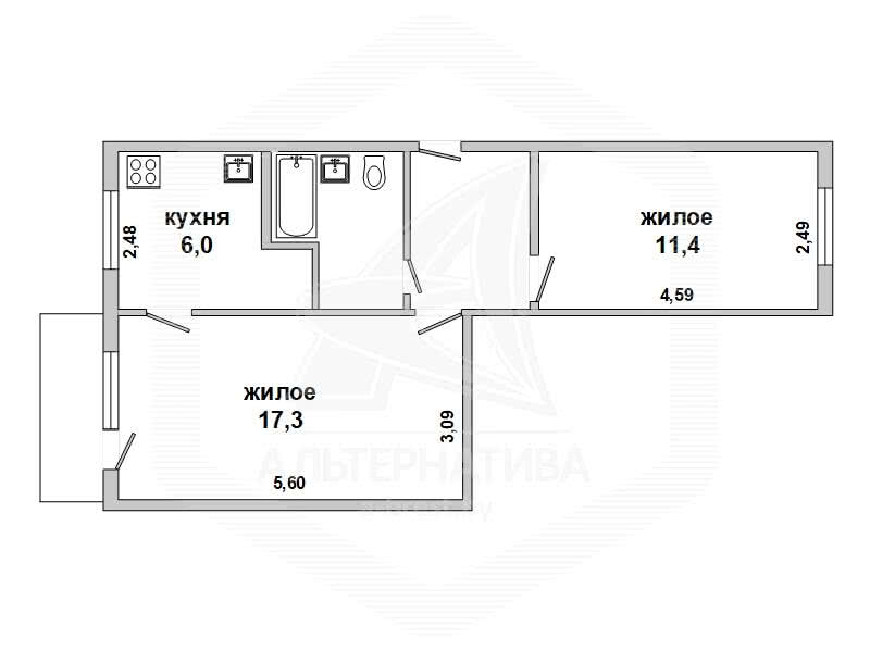 квартира, Брест, ул. Московская, стоимость продажи 125 059 р.