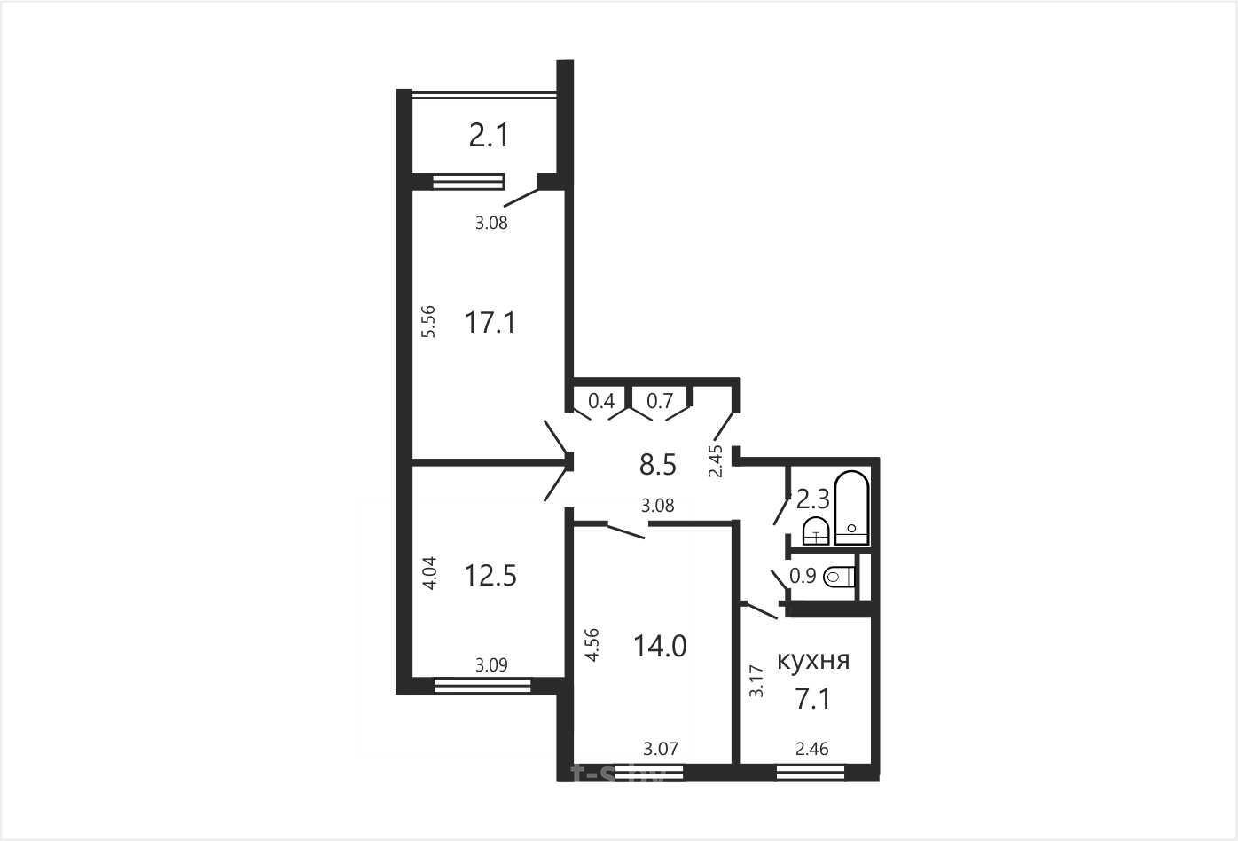 квартира, Минск, пр-т Победителей, д. 75, стоимость продажи 323 067 р.