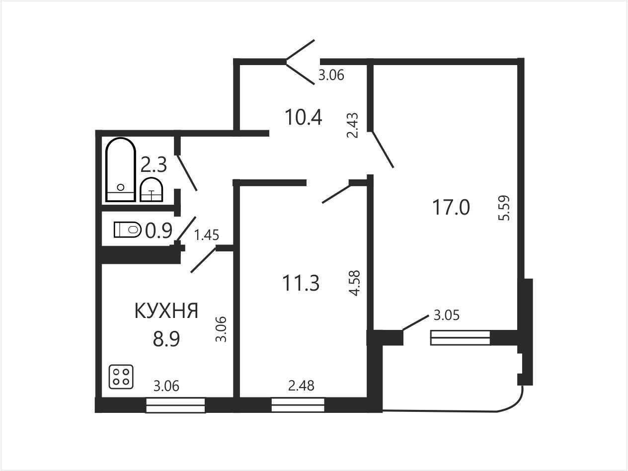 Стоимость продажи квартиры, Минск, Игуменский тр-т, д. 47