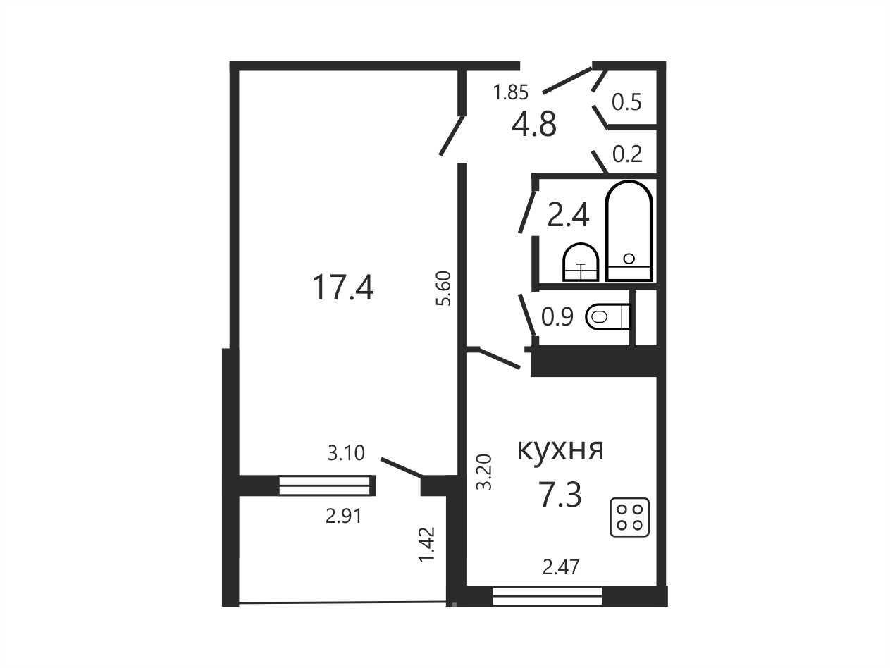 Стоимость продажи квартиры, Минск, пр-т Рокоссовского, д. 85