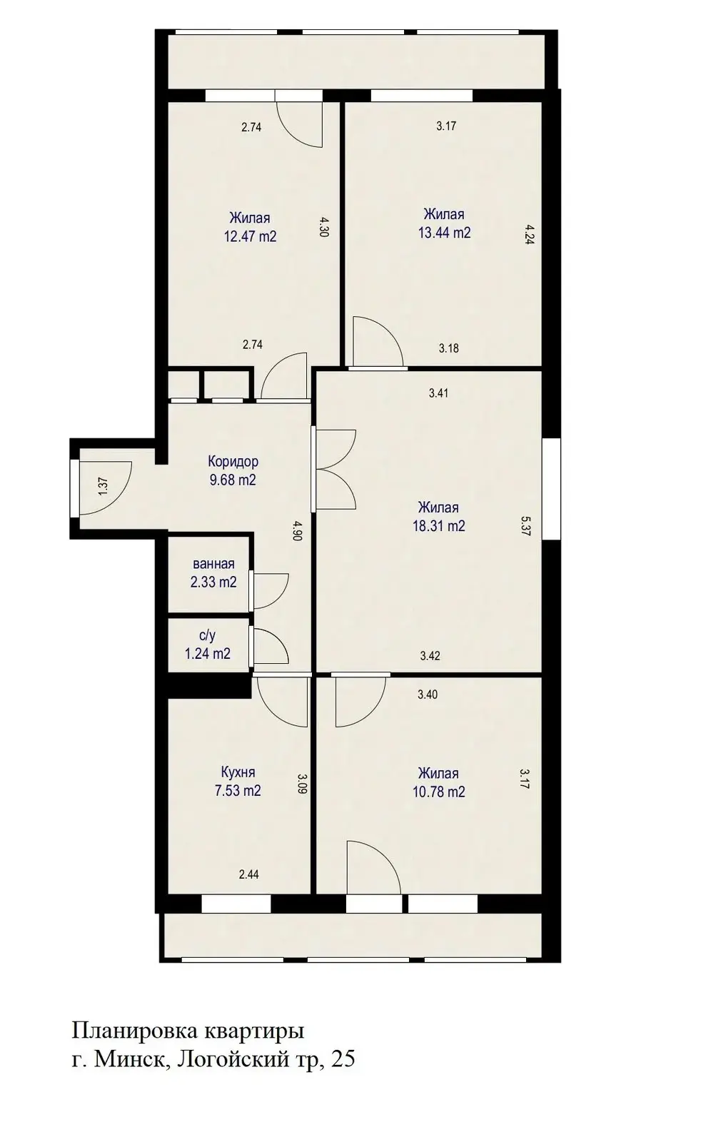 Купить комнату в Минске, Логойский тр-т, д. 25, цена 48700 USD, код 7676 - фото 3