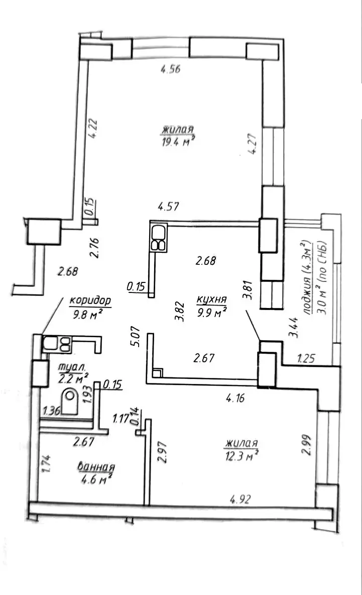 Снять 2-комнатную квартиру в Минске, пр-т Дзержинского, д. 11, 1400BYN, код 151059 - фото 18