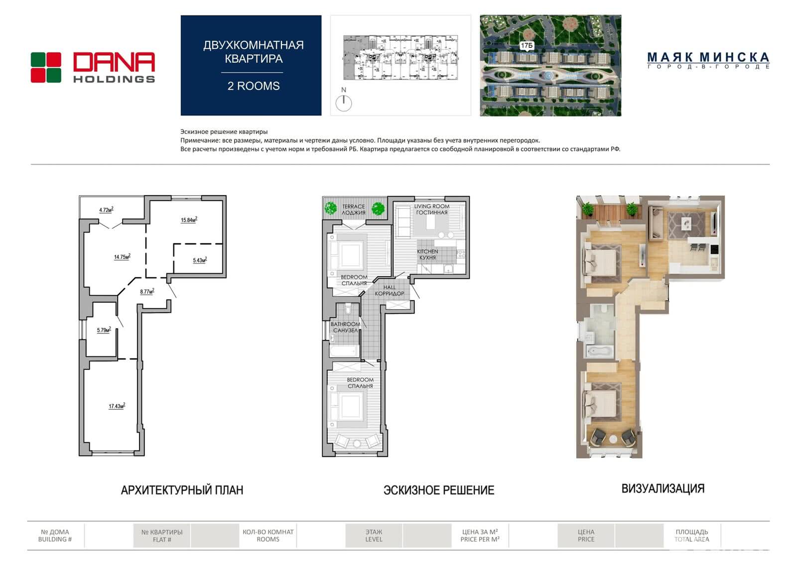 квартира, Минск, ул. Петра Мстиславца, д. д. 18, стоимость продажи 458 585 р.