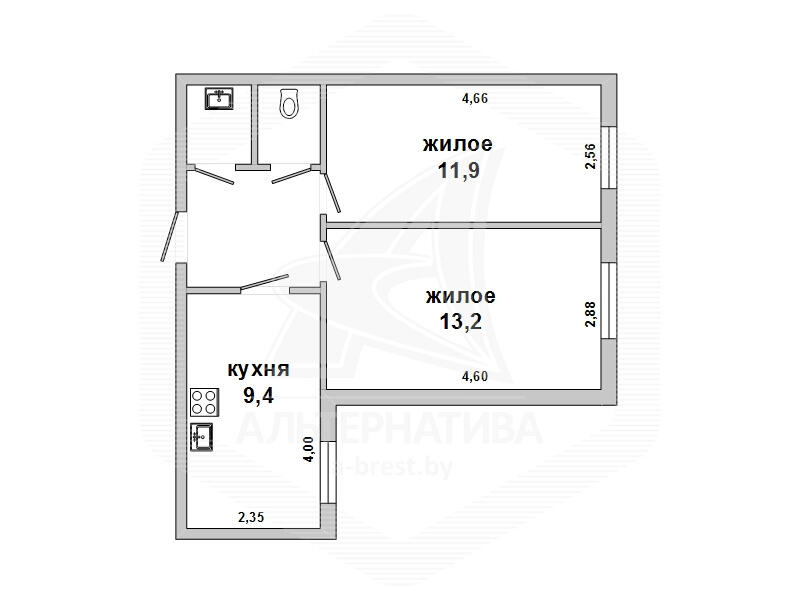 Купить 2-комнатную квартиру в Дрогичине, , 22000 USD, код: 690911 - фото 4