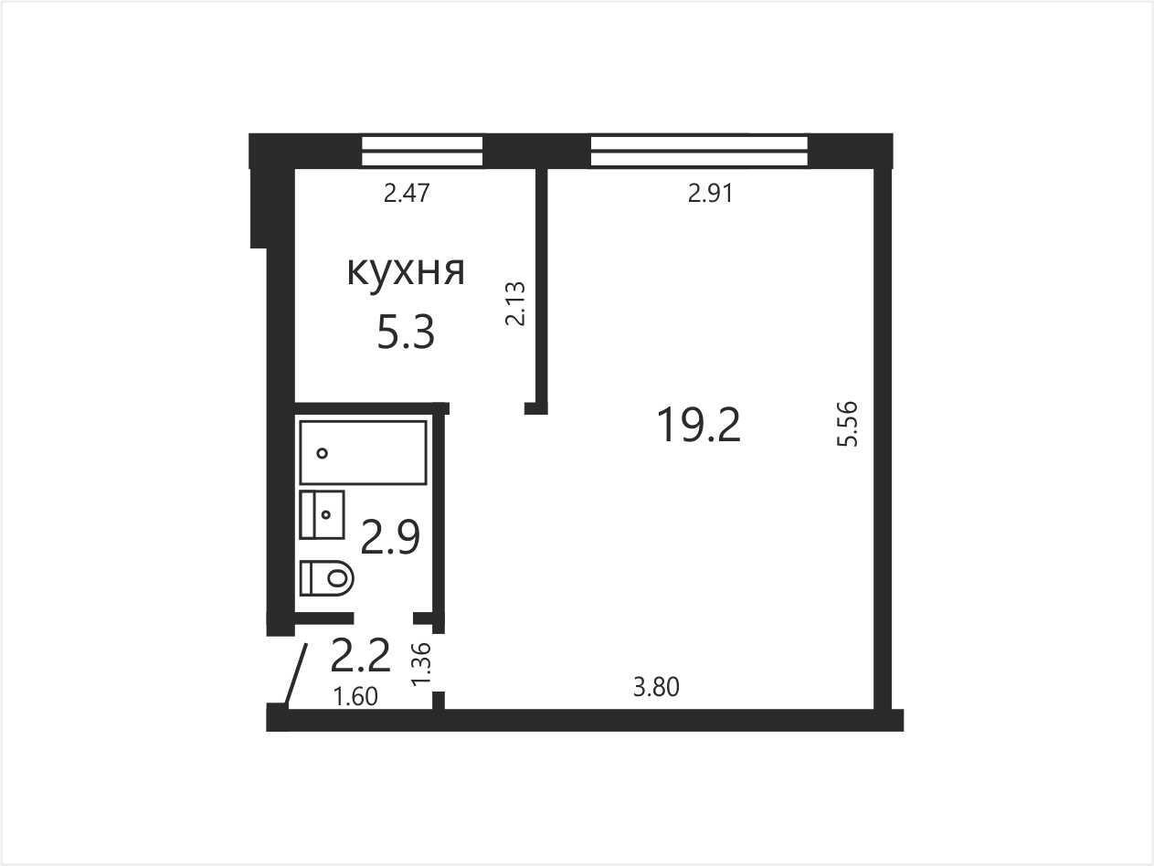 Купить 1-комнатную квартиру в Минске, ул. Куприянова, д. 5, 55000 USD, код: 1090619 - фото 2