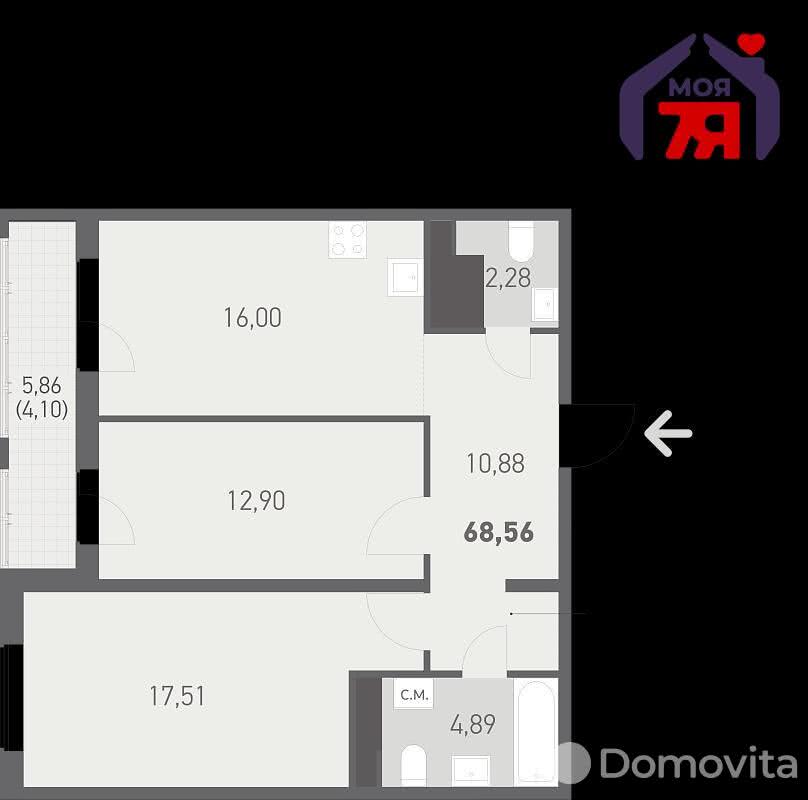 Купить 3-комнатную квартиру в Копище, ул. Авиационная, д. 7/36, 98668 USD, код: 1000050 - фото 3