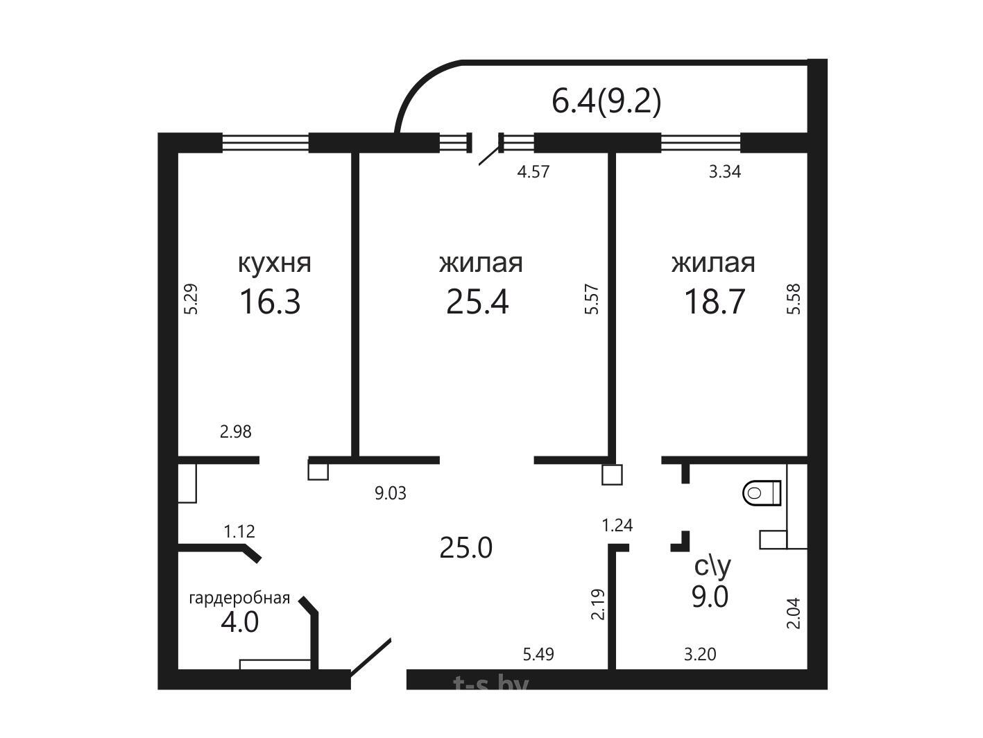 Продажа 2-комнатной квартиры в Минске, ул. Лукьяновича, д. 2/В, 120000 USD, код: 1010546 - фото 2
