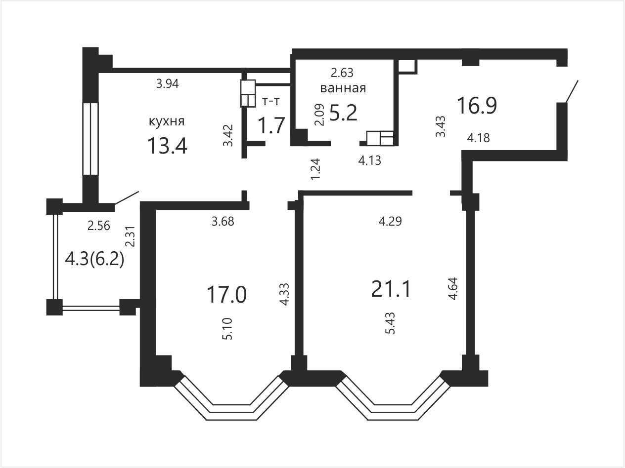 Купить 2-комнатную квартиру в Минске, ул. Сурганова, д. 7/А, 185000 USD, код: 1013744 - фото 2