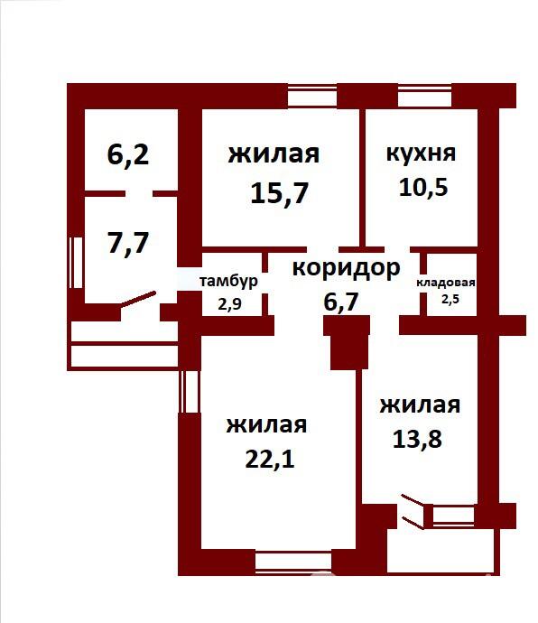 Купить 3-комнатную квартиру в Лотве, ул. Коммунистическая, д. 5, 13000 USD, код: 915209 - фото 2