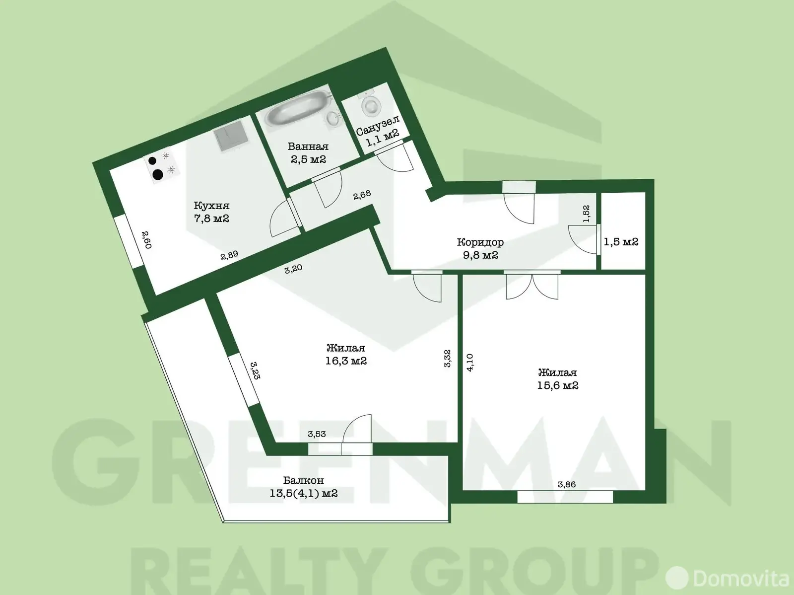 Стоимость продажи комнаты, Минск, ул. Кабушкина, д. 45