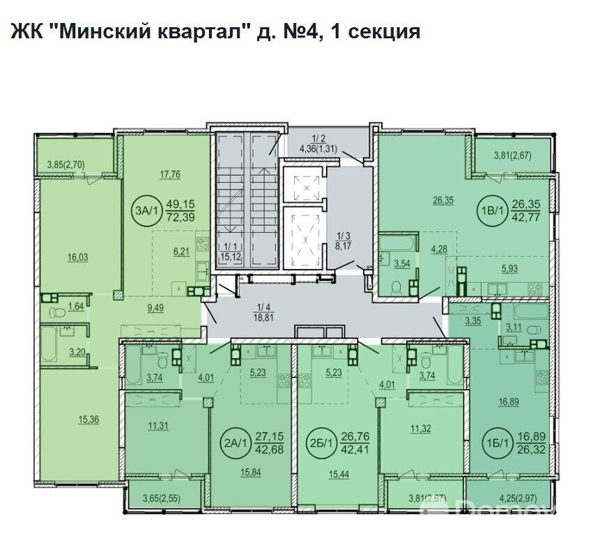 Продажа 2-комнатной квартиры в Минске, ул. Разинская, д. 4, 62900 USD, код: 987230 - фото 3