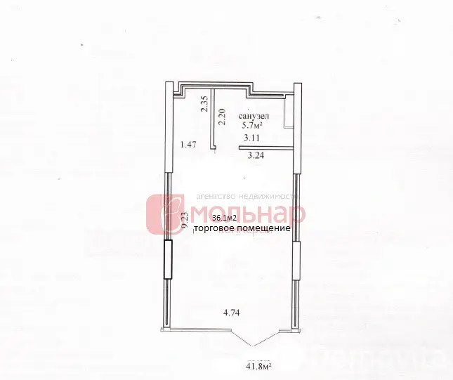 Аренда торгового помещения на ул. Леонида Левина, д. 13 в Минске, 1045EUR, код 966329 - фото 13