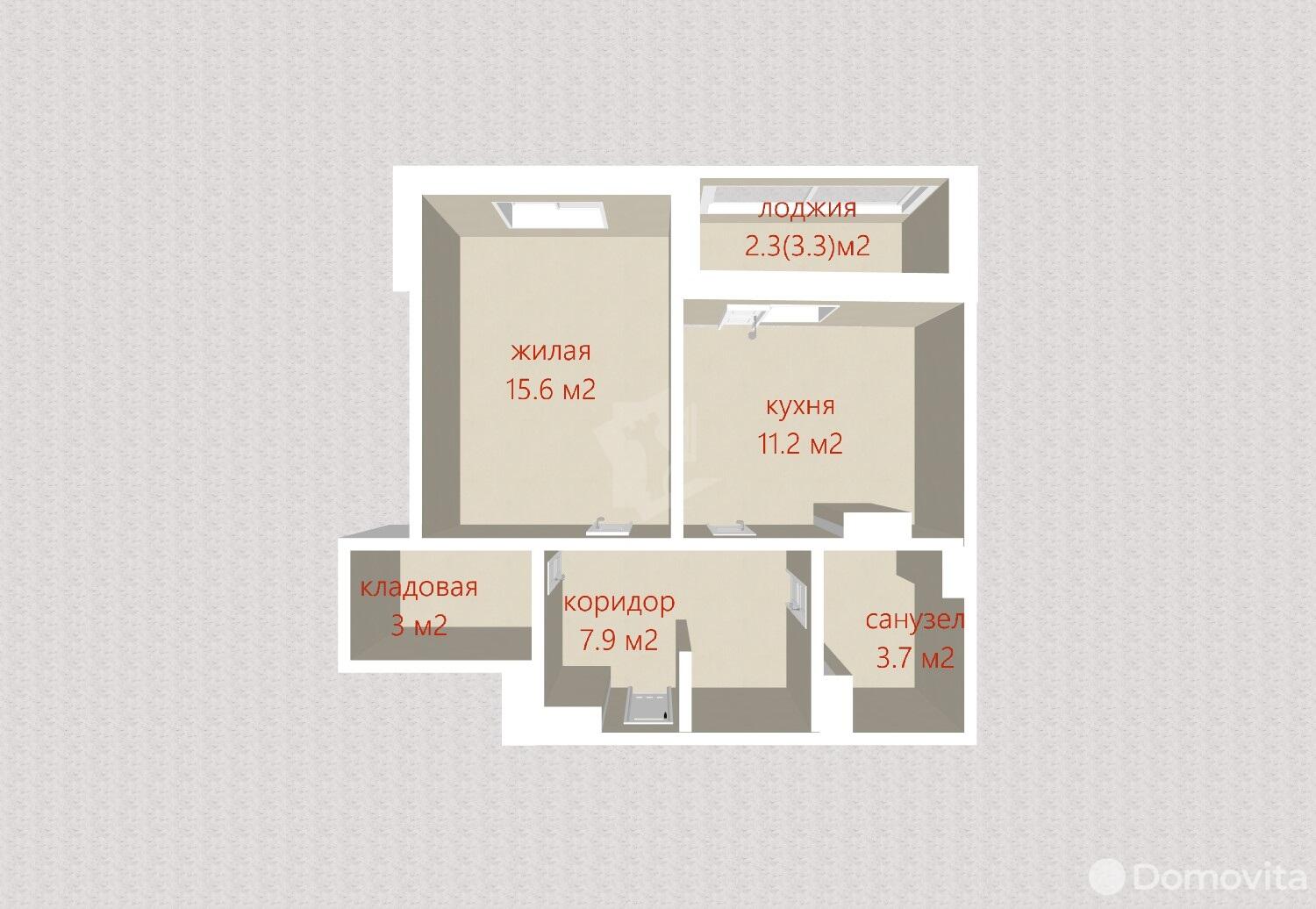 Продажа 1-комнатной квартиры в Смолевичах, ул. Гавриила Тихова, д. 3, 45000 USD, код: 1000422 - фото 3