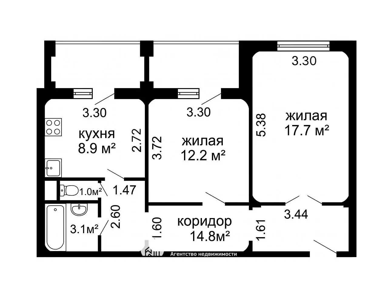 Стоимость продажи комнаты, Минск, ул. Козыревская, д. 20