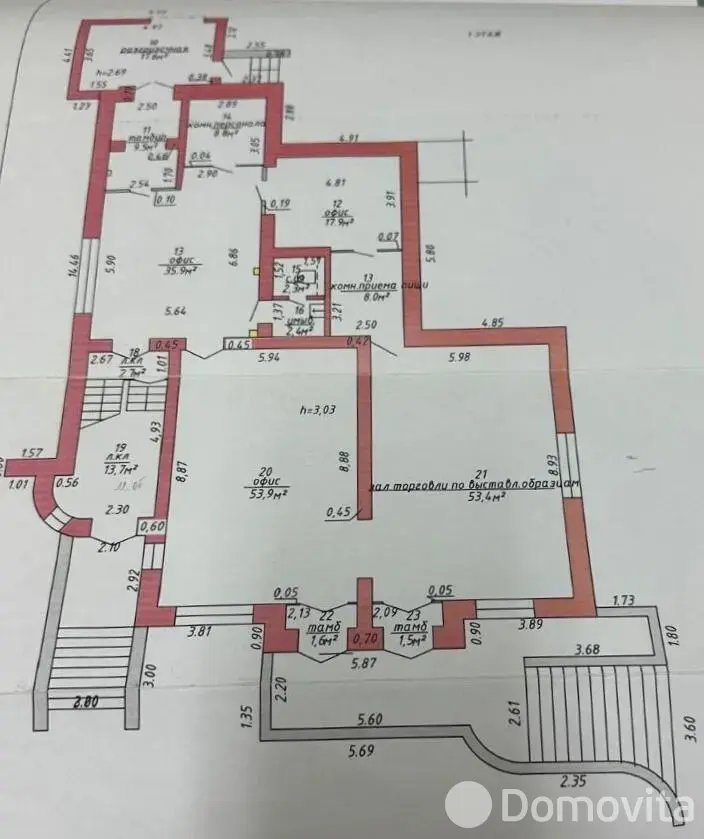 Снять офис на пр-т Генерала Людникова, д. 16/а в Витебске, 5269USD, код 16300 - фото 5