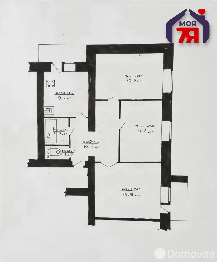 Продажа комнаты в Молодечно, ул. Франтишка Скорины, д. 27, цена 76000 BYN, код 7817 - фото 13