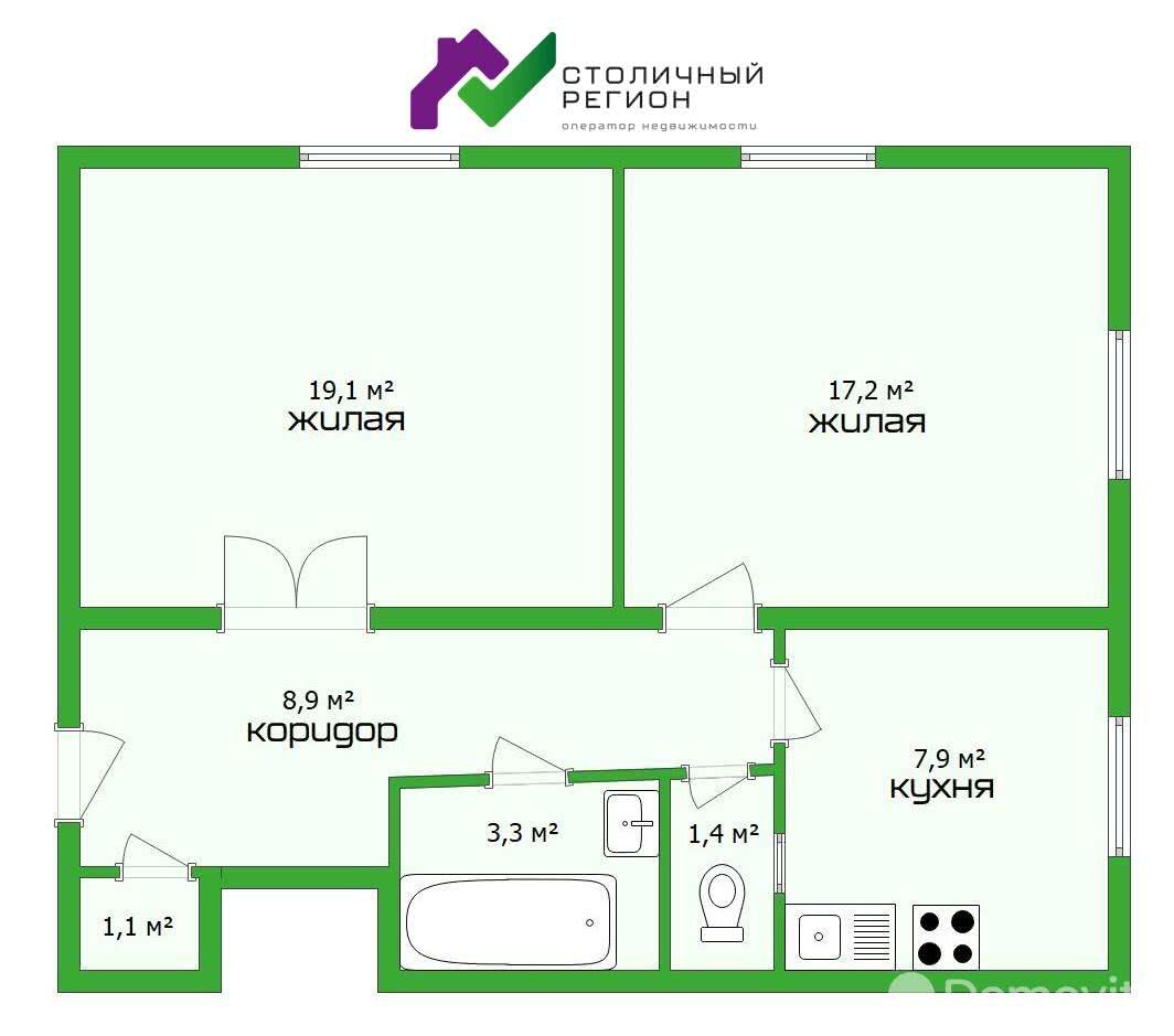 Купить 2-комнатную квартиру в Минске, ул. Янки Мавра, д. 70, 56900 USD, код: 976553 - фото 1