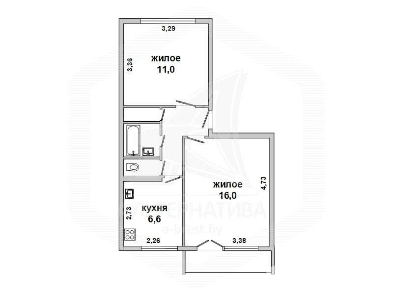 Купить 2-комнатную квартиру в Малорите, , 16000 USD, код: 740188 - фото 4