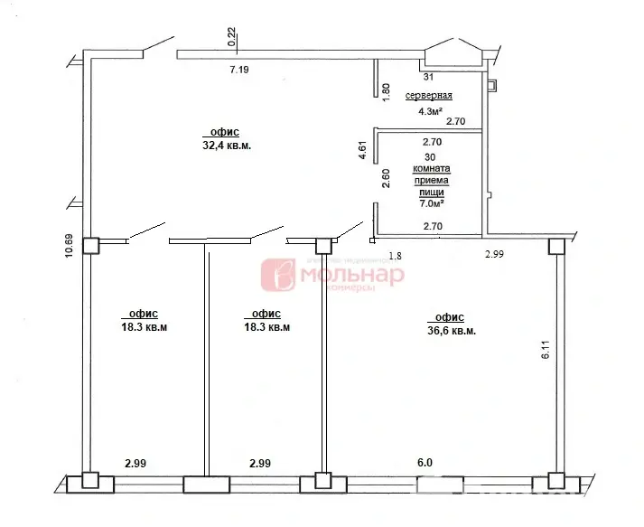Купить офис на ул. Платонова, д. 1Б в Минске, 187040USD, код 8830 - фото 18
