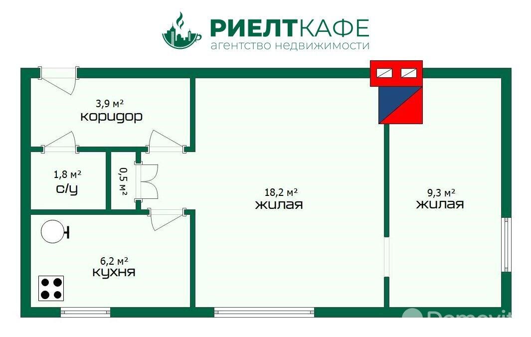 квартира, Мир, ул. Красноармейская, д. 21, стоимость продажи 34 416 р.