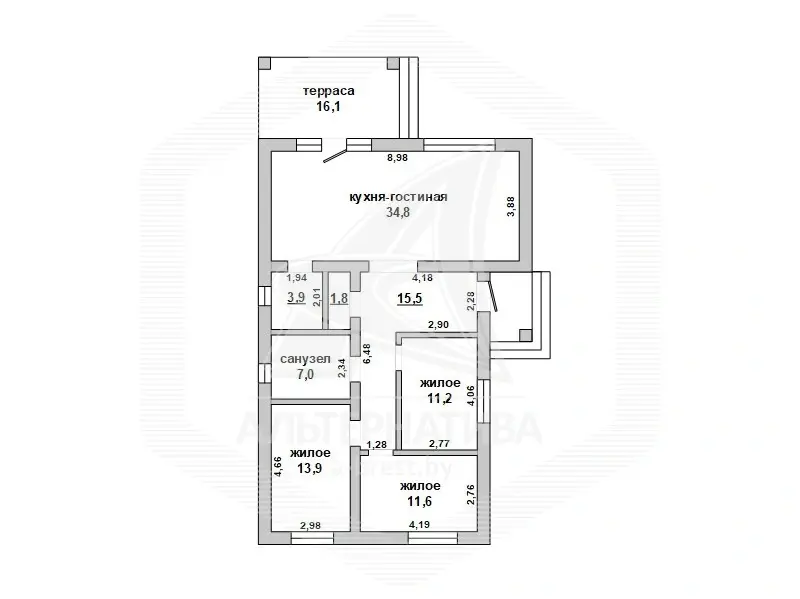 Продажа 1-этажной дачи в Марьина роща Брестская область, 78900USD, код 184284 - фото 42