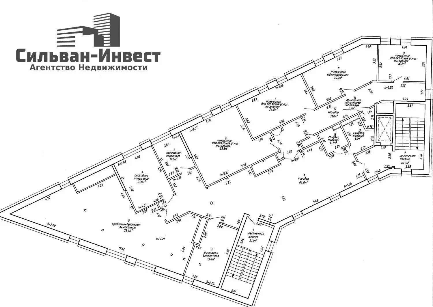 Купить помещение под сферу услуг в Минске, ул. Юрово-Завальная, д. 13 - фото 43