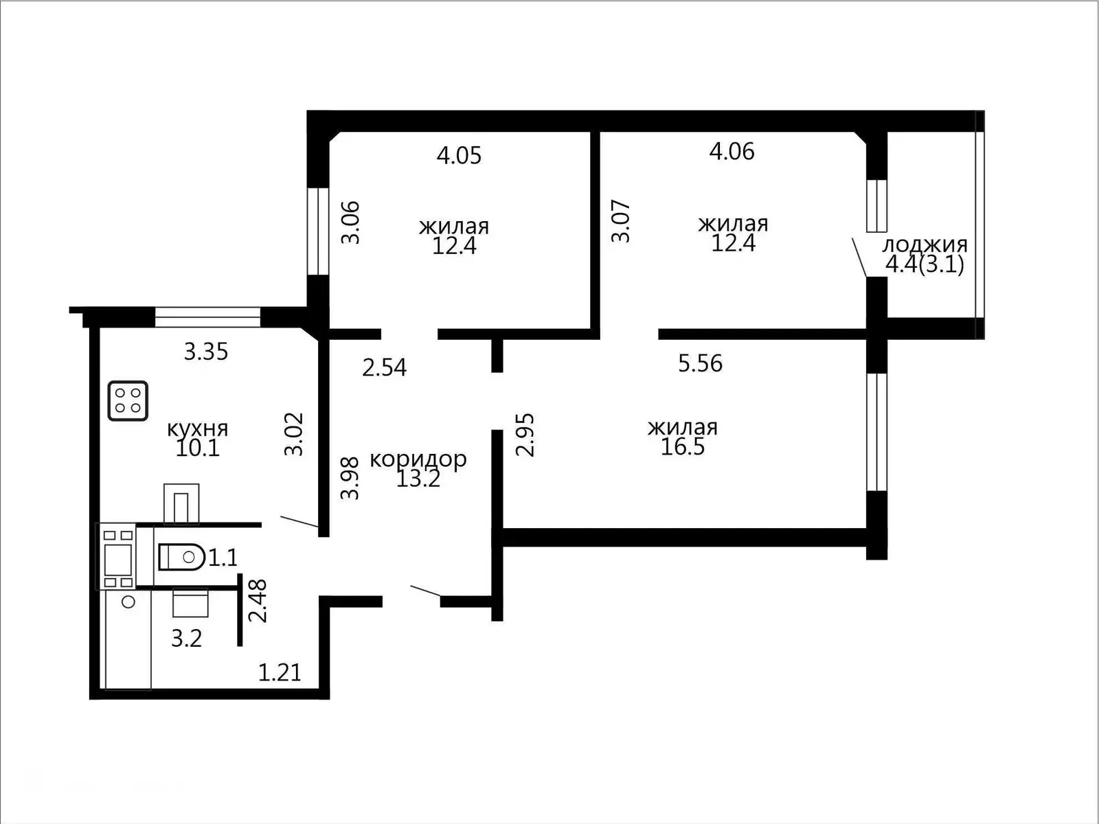 Продажа 3-комнатной квартиры в Минске, ул. Волгоградская, д. 34, 124900 USD, код: 1122647 - фото 2
