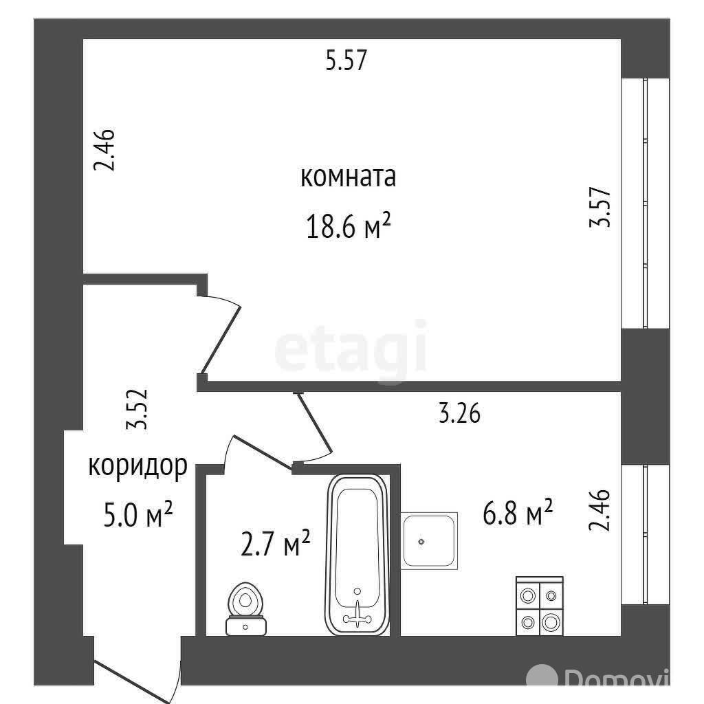 квартира, Минск, ул. Куйбышева, д. 32 в Советском районе