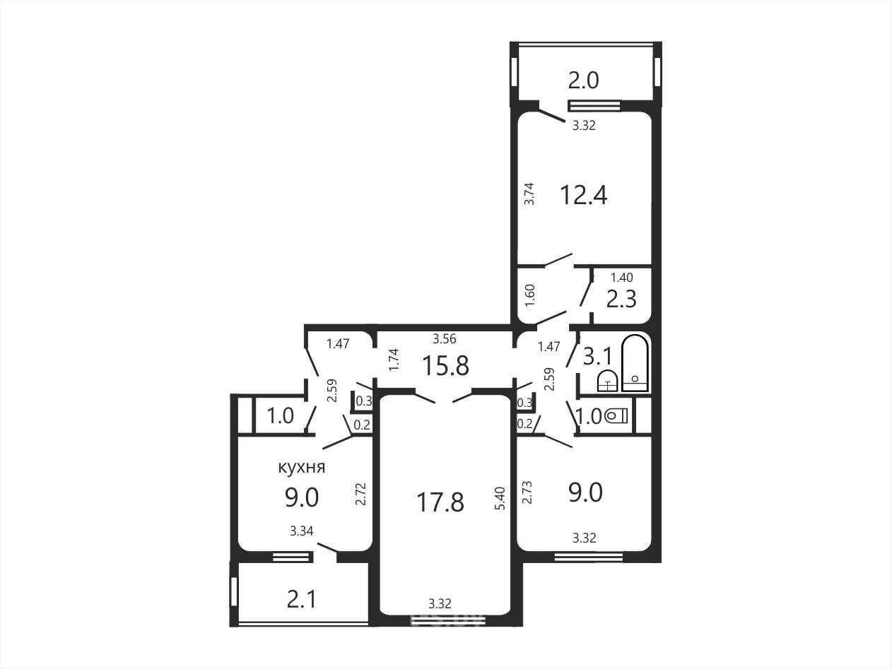 Купить 3-комнатную квартиру в Минске, ул. Рогачевская, д. 9, 109000 USD, код: 1103655 - фото 2