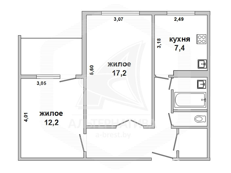 Цена продажи квартиры, Беловежский, 