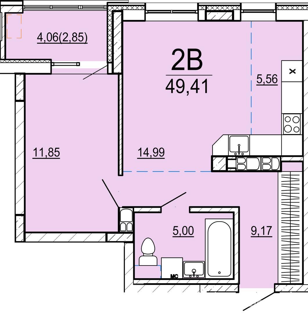 Продажа 2-комнатной квартиры в Минске, ул. Нововиленская, д. 61, 93879 USD, код: 1023897 - фото 1