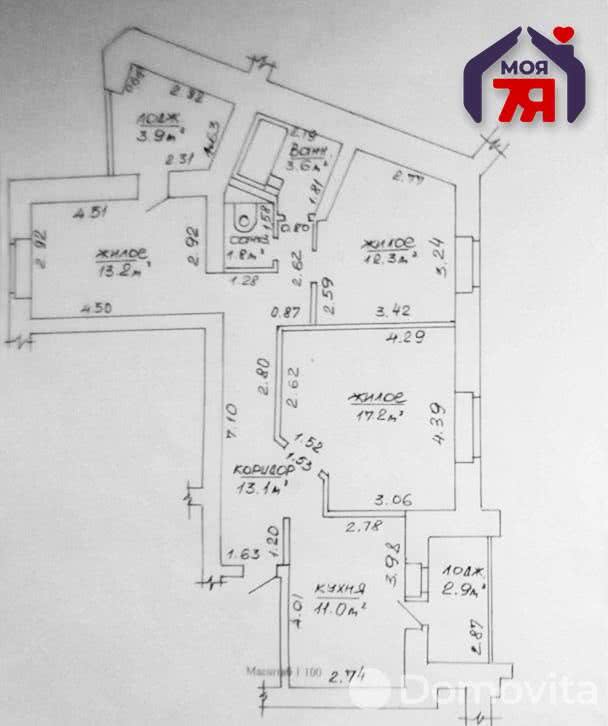 Продажа 3-комнатной квартиры в Молодечно, ул. Франтишка Скорины, д. 58, 65900 USD, код: 1046099 - фото 2