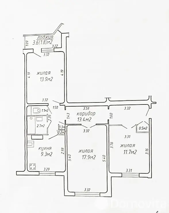 Снять 3-комнатную квартиру в Минске, ул. Алтайская, д. 166/1, 480USD, код 149407 - фото 23