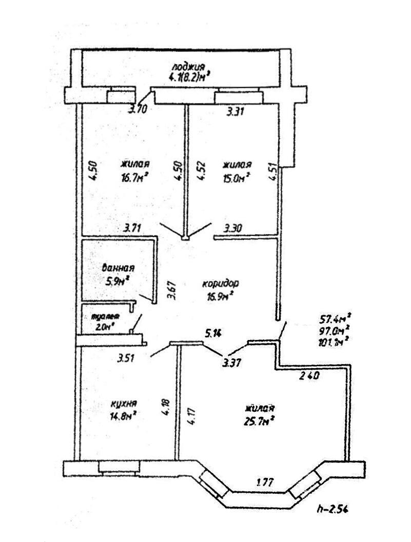 Стоимость продажи квартиры, Минск, пр-т Машерова, д. 54