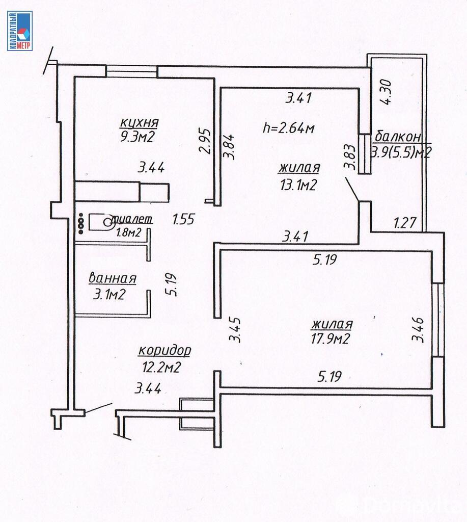 квартира, Минск, ул. Аэродромная, д. 36, стоимость продажи 444 808 р.