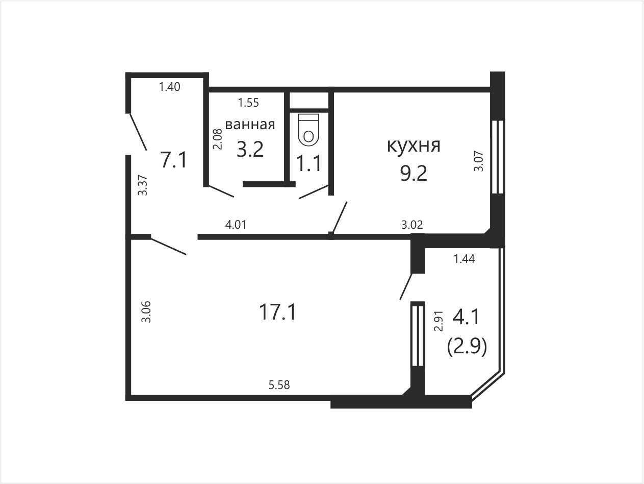 Купить 1-комнатную квартиру в Минске, ул. Каменногорская, д. 10 - фото 2