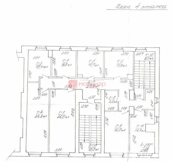 Снять офис на пер. Клумова, д. 3 в Минске, 1161USD, код 14147 - фото 5