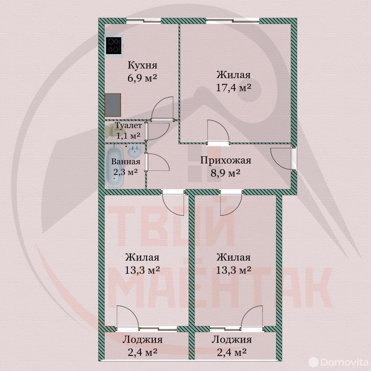 продажа квартиры, Борисов, ул. Максима Горького, д. 83