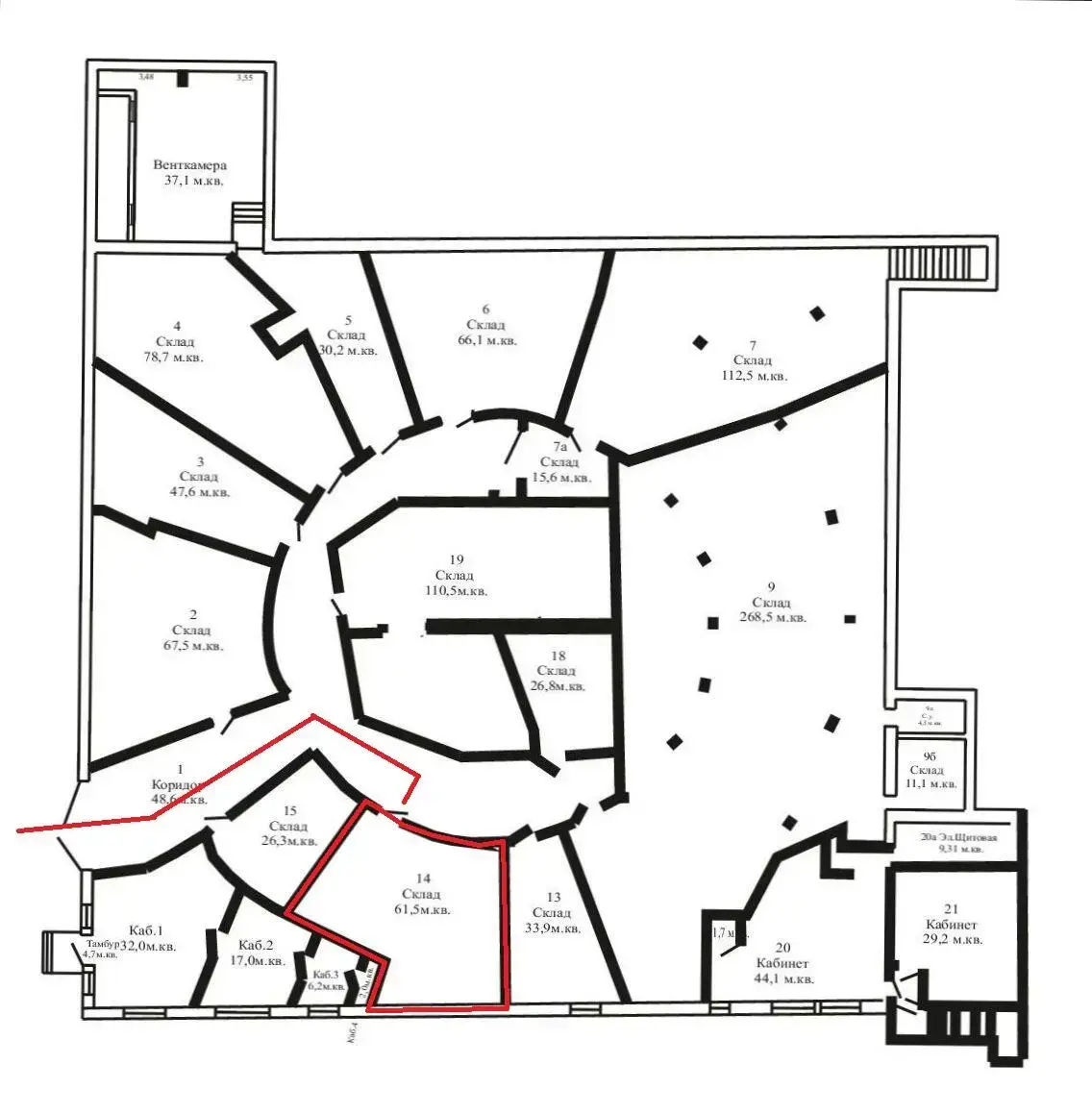 Цена аренды склада, Минск, ул. Свердлова, д. 23