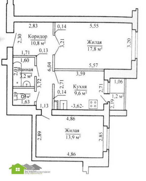 квартира, Слоним, ул. Тополевая, д. 45/1, стоимость продажи 92 371 р.